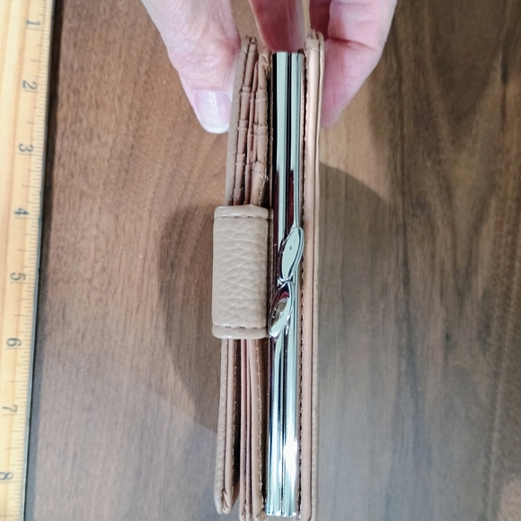 Beige Vegan Leather Wallet - Picture 4 of 7